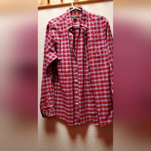 Eddie Bauer Wrinkle Resistant Relaxed Fit Orford Shirt - MT
